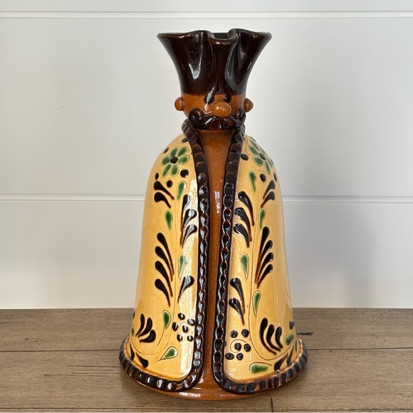 Vinatge Hungarian Miska Folk Art Pottery Wine Jug - Picture 17 of 17